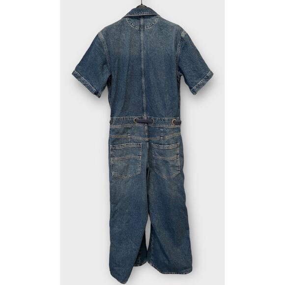 Free People Edison Wide Leg Denim Jumpsuit Size Medium - Picture 4 of 9